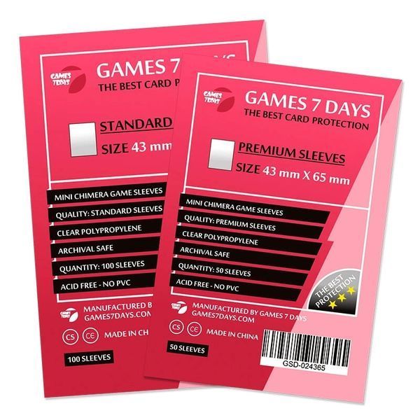 Протектори Games7Days (43x65 mm) Standart 100 шт