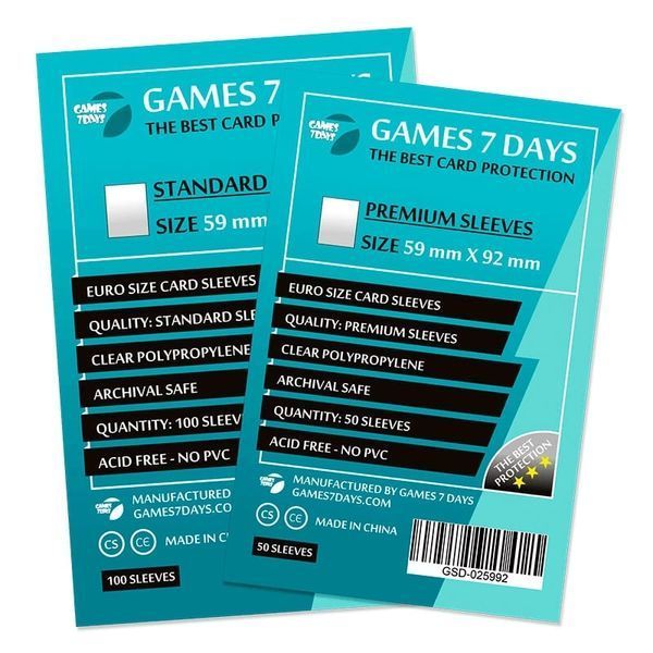 Протектори Games7Days (59x92 mm) Standart 100 шт
