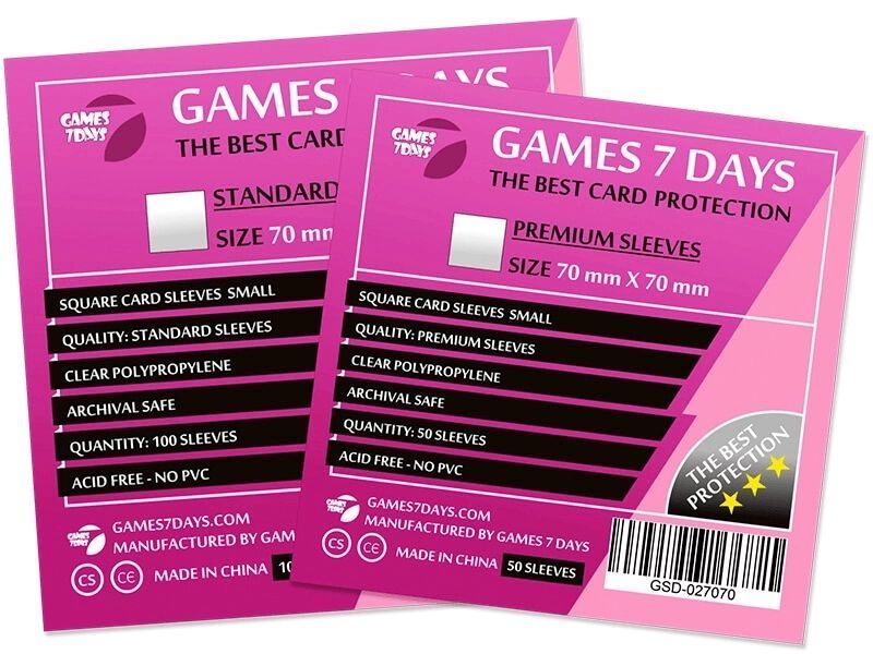 Протектори Games7Days (70x70 mm) Standart 100 шт