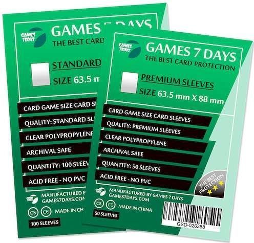Протекторы Games7Days (63.5x88 mm) Standart 100 шт