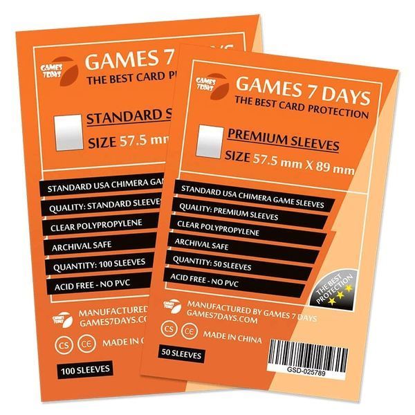 Протектори Games7Days (57.5x89 mm) Standart 100 шт